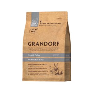 Grandorf granule pro psy Adult Medium & Maxi - Králík a krocan 3kg