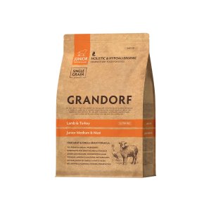 Grandorf granule pro psy Junior Medium & Maxi - Jehně a krocan 1kg