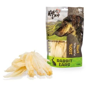 KIDDOG SUPER PREMIUM 100% přírodní králičí uši 50 g