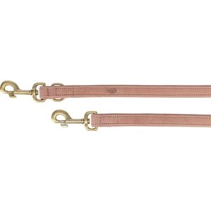 Vodítko PURE kožené nastavitelné, růžová S-M: 2 m/ 15 mm