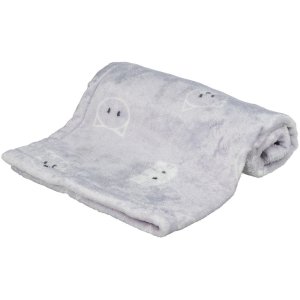 Plyšová deka MIMI, 70 x 50 cm, motiv kočičí hlavy, lila - LIMITOVANÁ NABÍDKA