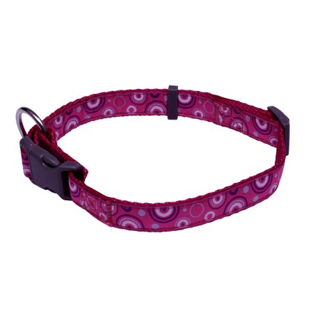 PROFIZOO Obojek popruh KROUŽKY (20 mm x 38 - 60 cm) růžová
