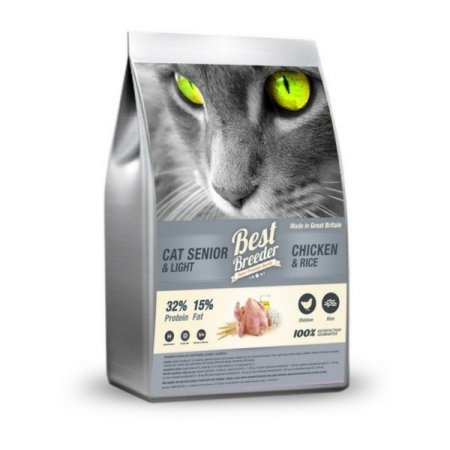 Best Breeder Senior Cat / Light Rich in Chicken and Rice 300 g (EXPIRACE 04/2025)