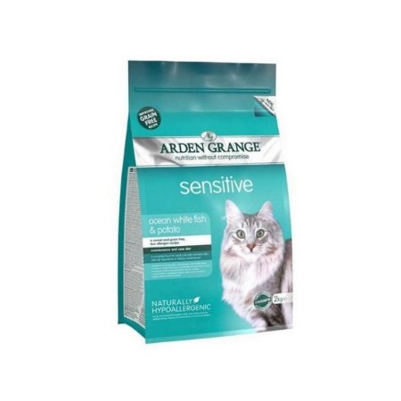 Arden Grange Adult Cat Sensitive Ocean White Fish & Potato grain free 2 kg (EXPIRACE 01/2025)
