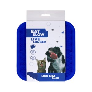Eat Slow Live Longer lízací podložka Quad modrá