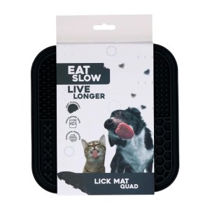 Eat Slow Live Longer lízací podložka Quad šedá