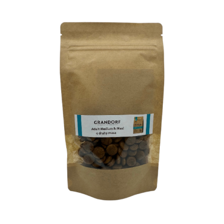 Grandorf granule pro psy Adult Medium & Maxi - 4 druhy masa - vzorek 75g
