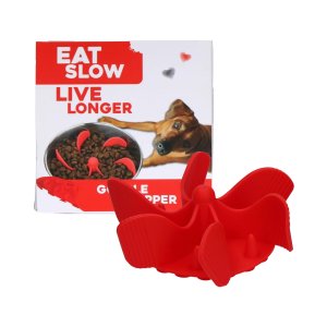 Eat Slow Live Longer zpomalovací Spirála do misky červená