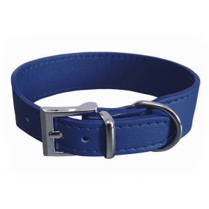 PROFIZOO Kožený obojek SETA (23 mm x 30 cm) modrá