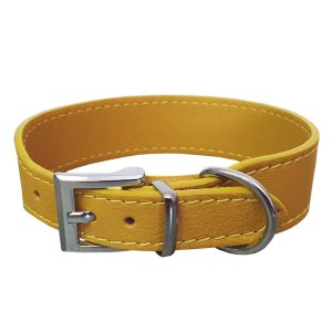 PROFIZOO Kožený obojek SETA (23 mm x 30 cm) žlutá