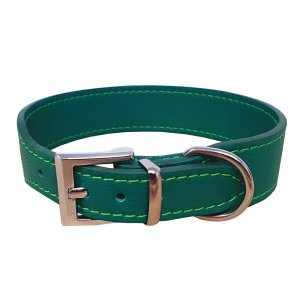 PROFIZOO Kožený obojek SETA (23 mm x 34 cm) zelená