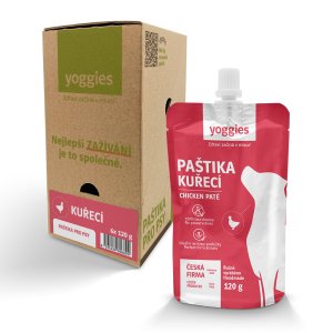 Yoggies paštika - kuřecí maso (krabice) 6 x 120 g