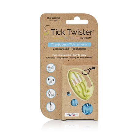 Tick Twister ClipBox 3ks - vytahovač na klíšťata v pouzdře, plast/silikon
