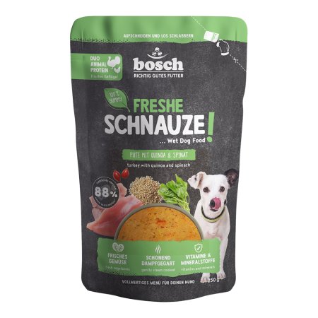 Bosch Freshe Schnauze Wet Food Turkey with quinoa & spinach 250 g