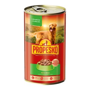 Propesko pes jehněčí, kuře v omáčce 1240 g