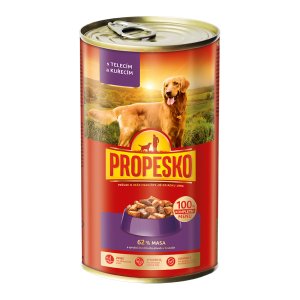 Propesko pes telecí, kuřecí v omáčce 1240 g