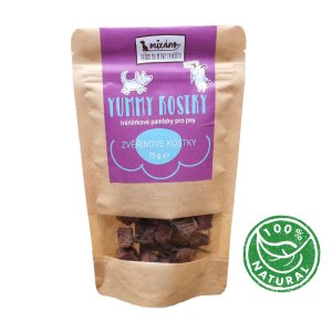 Mixáno pamlsky sušené Zvěřinové kostky 75 g