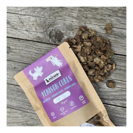 Mixáno pamlsky sušené Zvěřinové kostky 75 g