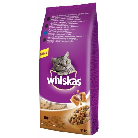 WHISKAS granule s tuňákem 14 kg (POŠKOZENÝ OBAL, váha 13,6 kg)