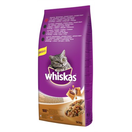 WHISKAS granule s kuřecím masem 14 kg (POŠKOZENÝ OBAL)