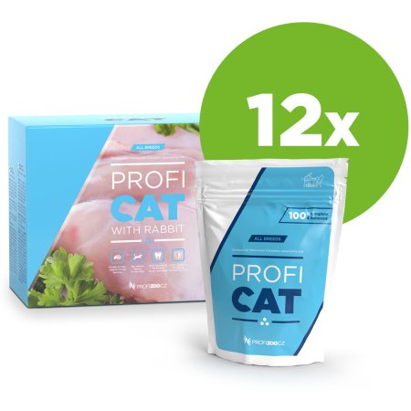 PROFICAT kapsička kousky s králičím v omáčce 12x100g (POŠKOZENÝ OBAL)