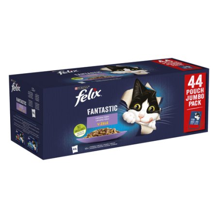 Felix Fantastic kapsička Multipack kuře, hovězí, losos, tuňák 44 x 85 g (POŠKOZENÝ OBAL)