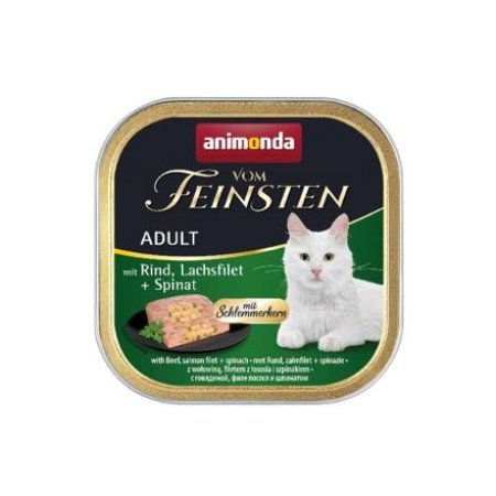 V.Feinsten CORE hovězí, losos filet + špenát pro kočky 100g (EXPIRACE 01/2025)