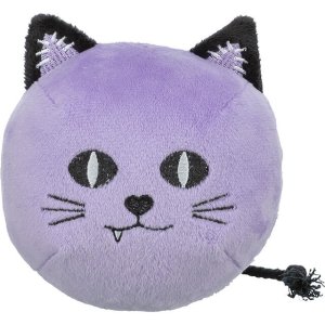 Kočka HALLOWEEN, plyšová hračka se zvukem, 10 cm, fialová - LIMITOVANÁ NABÍDKA
