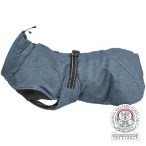 Zateplený zimní kabátek RIOM, tmavá modrá S:40cm, hruď:44-60cm, krk: do 42cm