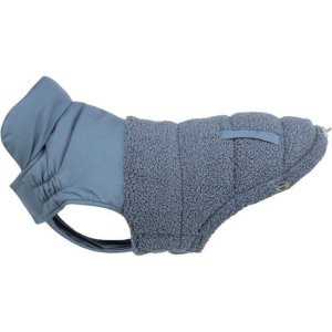 Zimní vesta AJOU s kožíškem, modrá XXS: 18cm, hruď: 27-32cm, krk: 24cm
