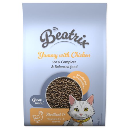 Krmivo Beatrix Sterilized s kuřecím 1,4kg