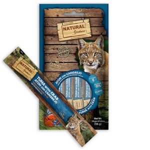 Natural Greatness Creamy HAIR & SKIN, funkční pamlsek - tuňák, krab, 4 x 14 g