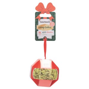 Beeztees XMAS BALL Pamlsky pro kočky Catnip-losos 8,5x8cm