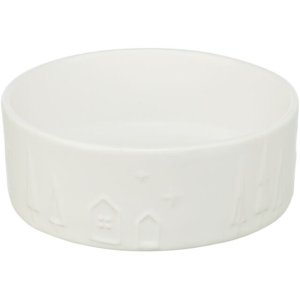 Vánoční keramická miska, bílá