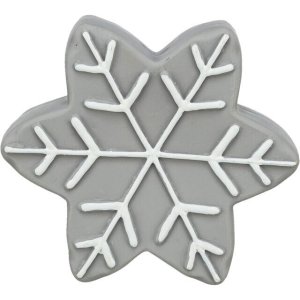 Vánoční hvězdička, se zvukem, 10 cm, latex, šedá