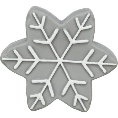 Vánoční hvězdička, se zvukem, 10 cm, latex, šedá