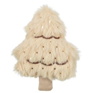 Vánoční stromek s catnipem, 10.5 cm, plyš, béžová/zlatá