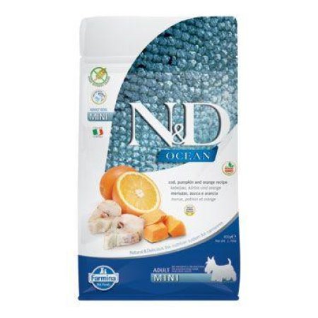 N&D OCEAN DOG Adult Mini Codfish&Pumpkin&Orang 800g (EXPIRACE 09/2025)