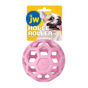 JW Hol-EE děrovaný míč 11cm Medium - růžový