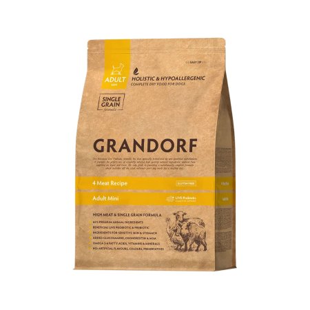 Grandorf granule pro psy Adult Mini - 4 druhy masa 8kg