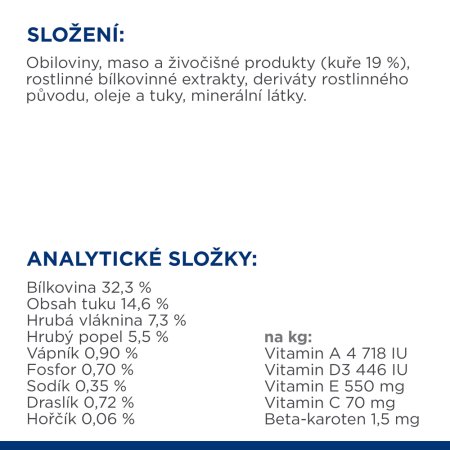 Hill’s Prescription Diet t/d Udržení hmotnosti granule pro kočky 3 kg (POŠKOZENÝ OBAL)