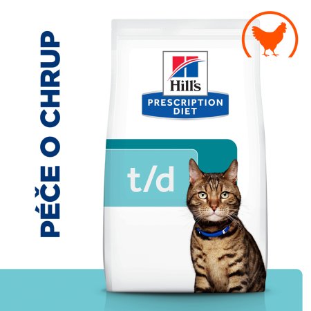 Hill’s Prescription Diet t/d Udržení hmotnosti granule pro kočky 3 kg (POŠKOZENÝ OBAL)