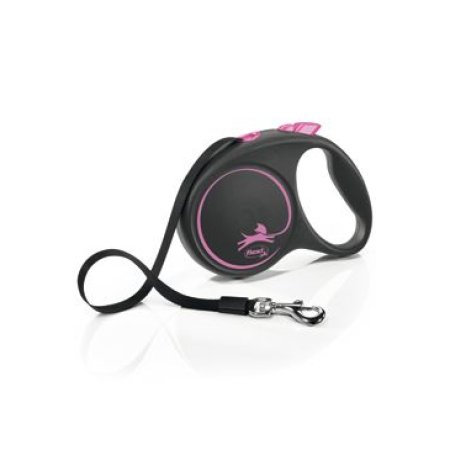 Flexi Vodítko Black Design L pásek 5m černo-růžové