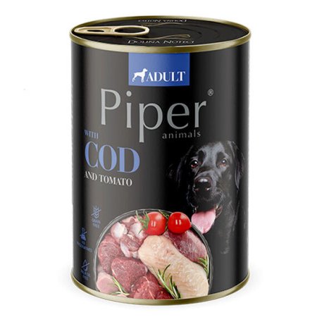 NEW PIPER s treskou a rajčaty, konzerva pro psy 400 g