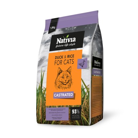 Nativia Cat Castrated Duck & Rice 1,8 kg