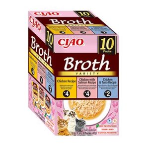 Churu Cat BOX Broth Chick&Chick.Salm&Chick.Tuna 10x40g