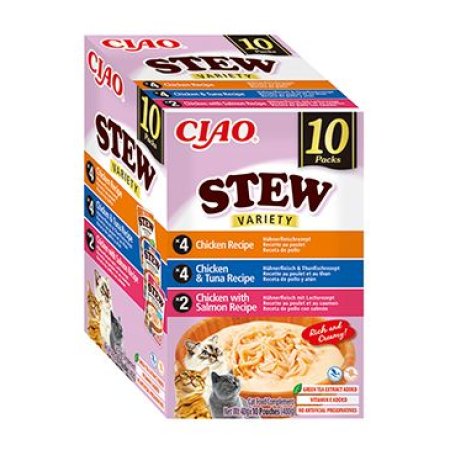 Churu Cat BOX Stew Chick.&Chick.Tuna&Chick.Salm.10x40g