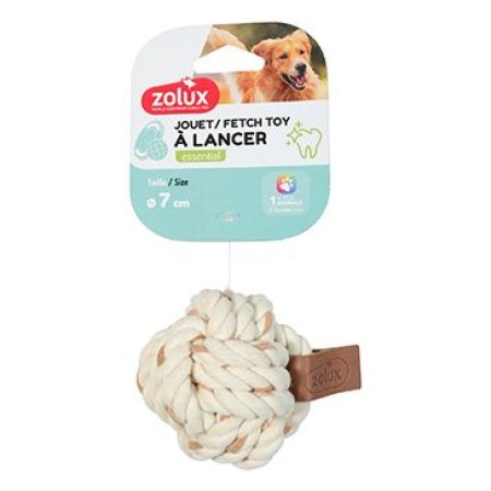 Hračka pes LEATHER TOUCH Míč 7cm Zolux