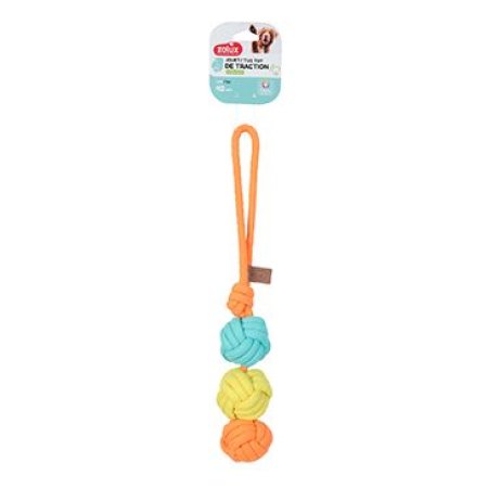Hračka pes TWIST 3 Míčky na laně 42cm Zolux