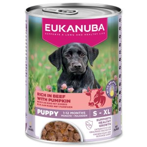 Konzerva EUKANUBA Puppy bohotá na hovězí s dýní 400 g 